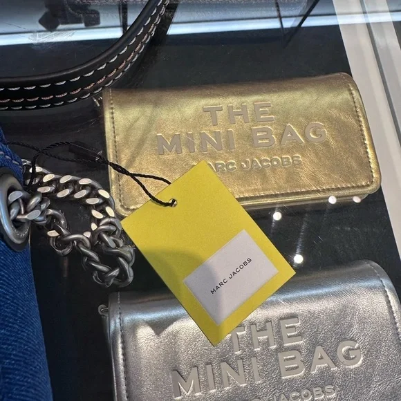 NWT! NEW! Marc Jacobs The Denim Chain Mini Bag -Dark Wash - Picture 6 of 14